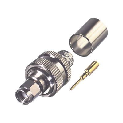 RF INDUSTRIES LTD RP-3000-I Conector SMA Macho Inverso de Anillo Plegable para RG-8/U 9913 LMR-400 Niquel/ Oro/ Teflon.