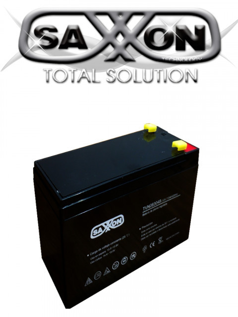 SAXXON TVN083048 SAXXON CBAT7AH - Bateria de respaldo de 12 volts libre de mantenimiento y facil instalacion / 7 AH/ compatible DSC/ CCTV/ Acceso