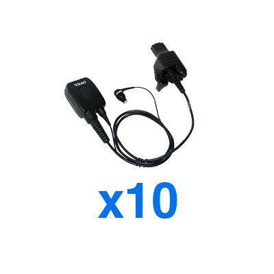 TEAC EM200MH2KIT Kit de 10 microfonos audifonos para Motorola HT1000/XTS1500/XTS200/XTS300/XTS5000/MTX838