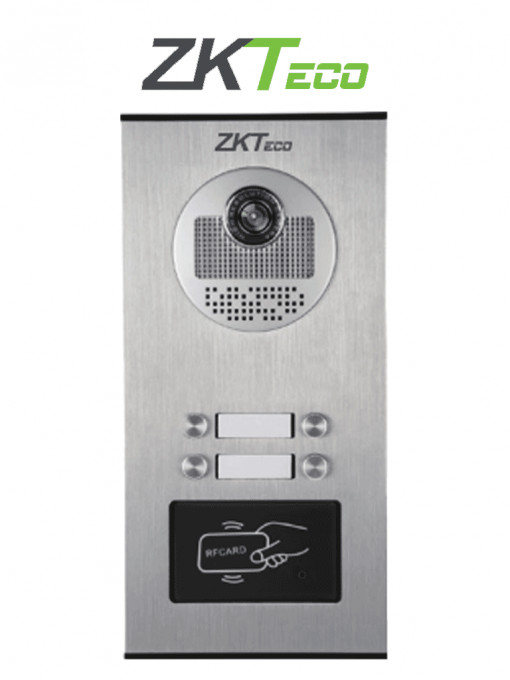 ZKTECO VE04-A01 ZKTECO VE04A01 - Videoportero Departamental para 4 monitores / Camara de 700TVL / Angulo de Vision 92 / Vision Nocturna / Apertura de Puerta con Tarjeta RFID/ IP54