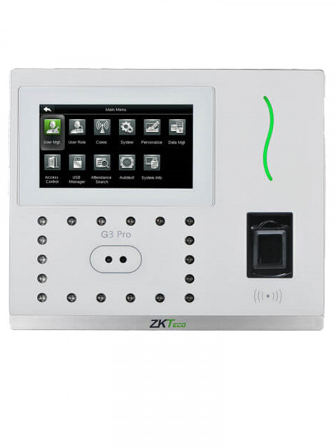 ZKTECO ZKT0810009 ZKTECO G3PRO - Control de Acceso y Asistencia Facial y Palma / 12000 Rostros / 20000 Huellas SILK ID / 20000 Tarjetas ID / 6000 Palmas / Green Label