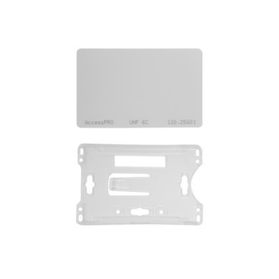 AccessPRO ACCESS-CARD-EPC-K Kit de Tag UHF tipo Tarjeta para lectoras de largo alcance 900 MHZ / EPC GEN 2 / ISO 18000 6C / No imprimible / Incluye porta tarjeta