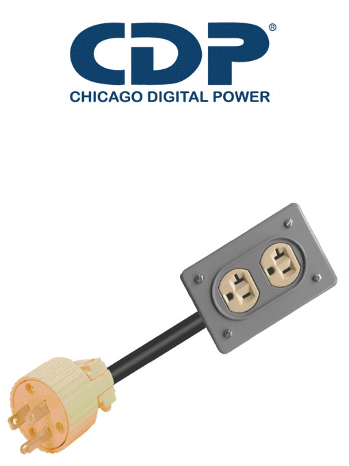 CHICAGO DIGITAL POWER AD20AMP CDP AD20AMP - Adaptador de clavija para NEMA 20A/Longitud 15 centimetros