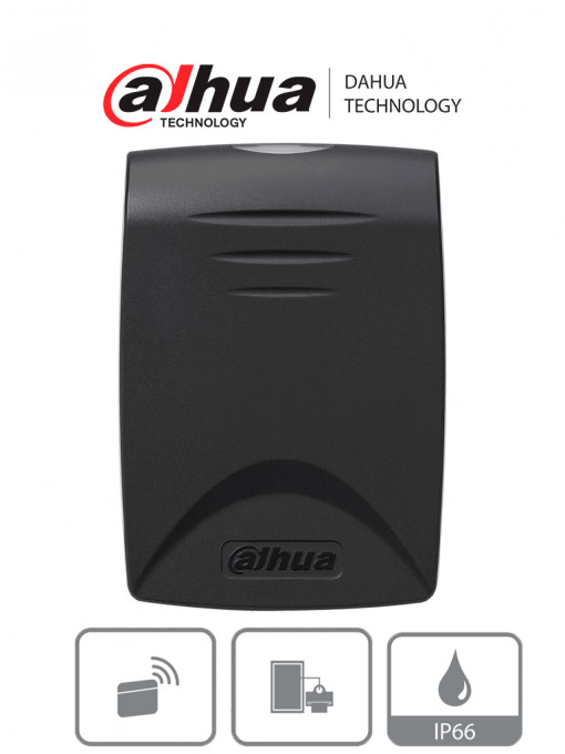 DAHUA DAA0630003 DAHUA ASR1100B- Lectora de Tarjetas Mifare 13.56MHz/ Conexion RS485 y Wiegand34/ IP66/ Uso Exterior/ Funcion Watch dog/