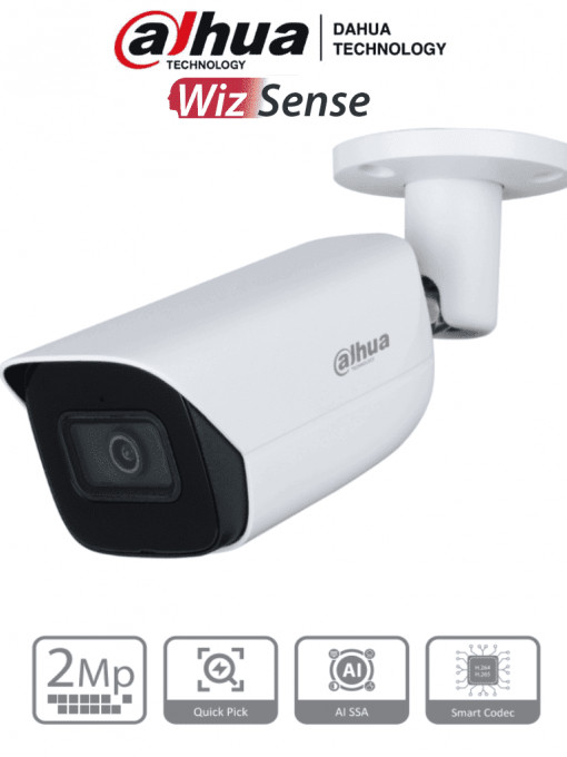 DAHUA DH IPC HFW3241E S S2 DAHUA IPC HFW3241E S S2 Camara IP Bullet De 2 MP WizSense Con IA