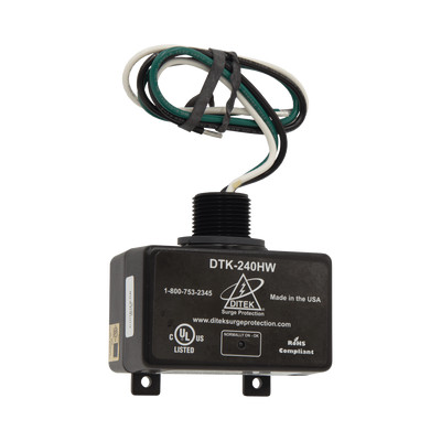 DITEK DTK-240HW Dispositivo de Proteccion Contra Sobretensiones de 240 VCA Para Paneles de Alarma de Incendio Paneles Electricos residenciales Motores Sistemas de Bombeo
