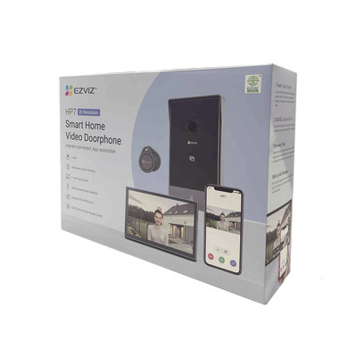 EZVIZ CS-HP7 Videoportero IP Conexion a 2 Hilos / Con Monitor Wi-Fi para Interior / Frente de Calle IP65 Uso Exterior Protegido / Camara 3 Megapixel / Llamada a la App / Apertura remota / Soporta 2 Pu