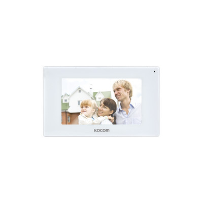 KOCOM KCV544SDMW MONITOR 7" COLOR BLANCO ALTA DEFINICION (HD) CON ENTRADA MICROSD PARA GRABACION