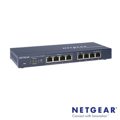 NETGEAR FS-108P Switch de 8 puertos PoE (Power Over Ethernet).