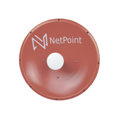 NetPoint NPTR3 Antena altamente Direccional / 4 ft / 4.9-6.4 GHz / Disenada para ambientes salinos / Ganancia 37 dBi / SLANT de 45 y 90 / Incluye radomo jumper y montaje de acero inoxidable.