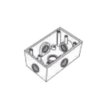 RAWELT RR-2748 Caja Condulet FS de 1" (25.4 mm) con cinco bocas a prueba de intemperie.