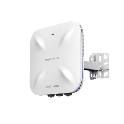 RUIJIE RG-RAP6260(H) Punto de Acceso Wi-Fi 6 Industrial para Exterior Omnidireccional 5.95Gbps MU-MIMO 4x4 360 Filtros Anti Interferencia y Auto Optimizacion con IA puerto eth 2.5G y SFP
