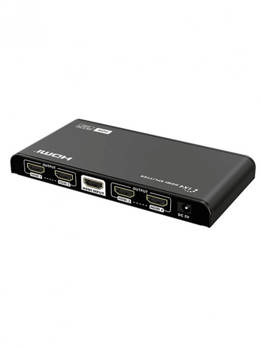 SAXXON SXN0560004 SAXXON LKV314HDR-V2.0 - Divisor HDMI 4K de 1 Entrada y 4 salidas /Soporta resolucion 4K x 2K Ultra HD/ 1080P Full HD/ Soporte en HDR/ Distancia 5M en entrada y 5M en salidas/ Ajuste