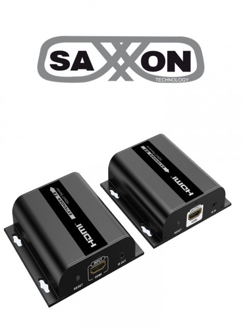SAXXON SXN0570002 SAXXON LKV38340- Kit extensor HDMI sobre IP/ Resolucion 1080p/ Cat 5e/ 6/ hasta 120 metros/ Hasta 253 receptores/ Delay de 70ms/ HdBIT/ Transmisor de IR/ Plug and play
