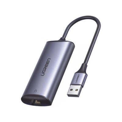 UGREEN 70547 Adaptador de Red USB3.0 a RJ45 /Admite 10/100/1000 Mbps y 2.5G / Caja de aluminio / Longitud del cable 10 cm / 1 a 1