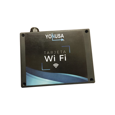 YONUSA TARJET-WIFI-V2 Modulo WIFI con gabinete para uso en Energizadores YONUSA/Aplicacion sin costo/Activacion Remota de 4 salidas tipo Relay con alta capacidad.