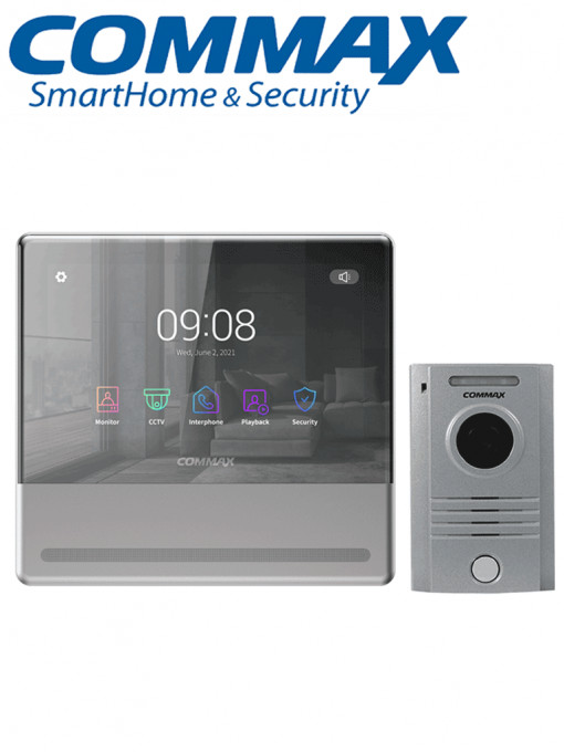 COMMAX cmx2160007 COMMAX CMV70MXP - Paquete de monitor Wifi para videoportero con notificacion al celular a traves de aplicacion Commax Hey Call/ Android&iOS / Monitoreo de camara desde app/ Conexion