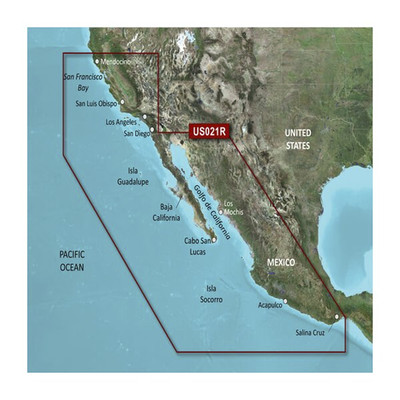 GARMIN 10-C0722-00 Mapa VUS021R US Mendocino Salina Cruz y costas mexicanas.