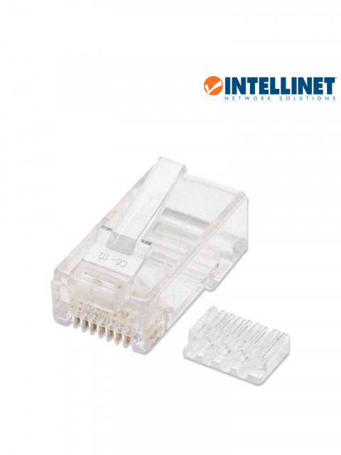 INTELLINET ITL1610010 INTELLINET 503006 - Plug RJ45 CAT6 solido UTP / Bote 100 Piezas / ORO 15-micras