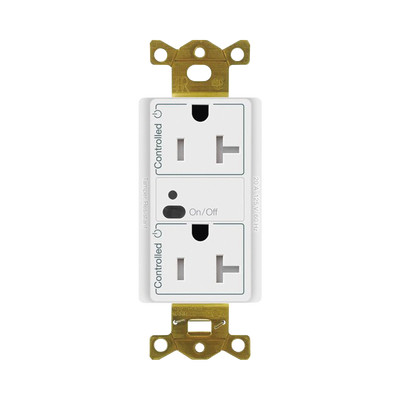 LUTRON ELECTRONICS CAR2S20STRWH Receptaculo con senal inalambrica ClearConnect Lutron VIVE / 20 A control inteligente en 1 conector.