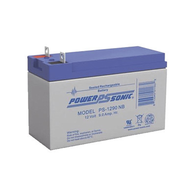 POWER SONIC PS-1290-NB Bateria de Respaldo UL de 12V 9AH / Ideal para Sistemas de Deteccion de Incendio / Control de Acceso / Intrusion / Videovigilancia / Terminales Tipo NB