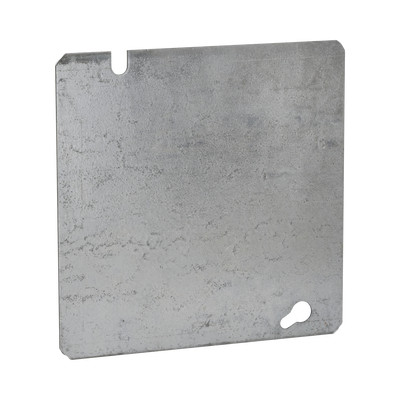 RACO HUB-832 Tapa Cuadrada Ciega de Acero Galvanizado de 4 11/16".
