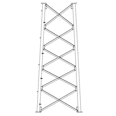 ROHN SSV6N62 Seccion 6 Base para Torre Autosoportada linea SSV (Codigo de Fabrica: 6N62)