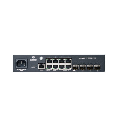 CAMBIUM NETWORKS MX-TX1012GXPA-00 Switch cnMatrix TX1012-AC-P PoE Ideal para WISP / 8 Puertos Gigabit PoE 4 SFP / PoE Budget 200W /Capa 2 y Capa 3 / Gestion Gratuita Desde la Nube