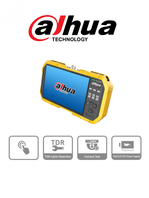 DAHUA DH-PFM907-E DAHUA PFM907 -Probador de Video IP y HDCVI/ Soporta Compresion de Video H.265 y H.264/ Control PTZ/ Soporta Audio/ Multimetro Integrado/ Probador de Red/ Probador de Senal Wifi/ Sopo