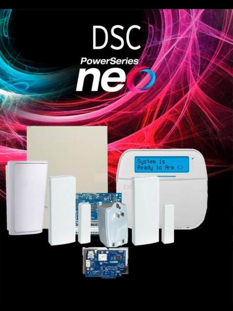 DSC NEO-RF-LCD-IP-SB DSC NEO-RF-LCD-IP-SB - Paquete NEO 32 Zonas Inalambricas/ Panel HS2032/ Comunicador TL280E/ Teclado ALFANUMERICO con TRANSCEPTOR HS2LCDRF9N/ 2 Contactos PG9303/ Sensor Inalambri