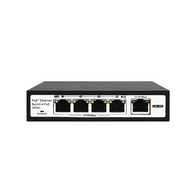 EPCOM TITANIUM ET-1004EPE Switch PoE / 100 Metros PoE / 4 puertos 802.3af /at ( 60 W ) 10/100 Mbps 1 puerto uplink
