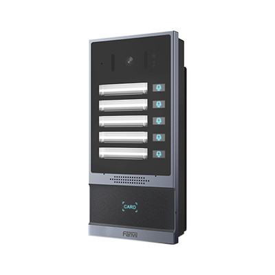 FANVIL I63 Videoportero SIP i63 2 relevadores con 5 botones de marcacion rapida anti-vandalico IP66 y IK07 PoE