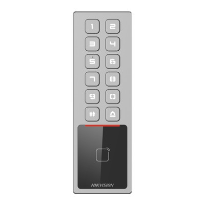 HIKVISION DS-K1T805MX Teclado Exterior Antivandalico IP65 & IK08 / Administrable en la Nube / Alta y Baja de Passwords Remotamente con Horarios / Acceso por PIN o Tarjeta MIFARE