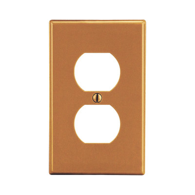 HUBBELL HUB-P80R Tapa para Contacto Duplex Color naranja.