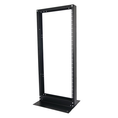 LINKEDPRO BY EPCOM EIRL-5524 Rack de 2 Postes Estandar 19" 24 Unidades Fabricado en Acero Base "L" para Anclar a Piso.
