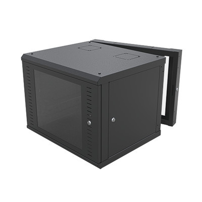 LINKEDPRO BY EPCOM SR-1909-GAP-V4 Gabinete Abatible de Pared (Con Marco Trasero) con Rack 19" de 9 Unidades. Ventana de Cristal Templado.