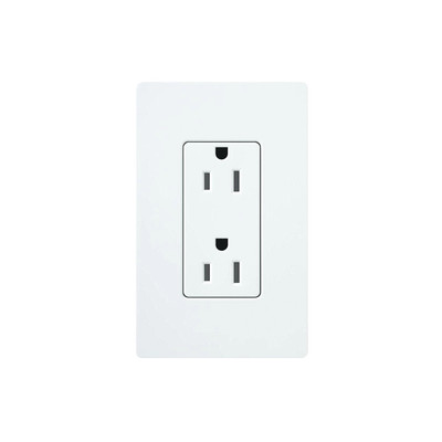 LUTRON ELECTRONICS CAR15WH Tomacorriente receptaculo convencional 120V 15A color blanco.