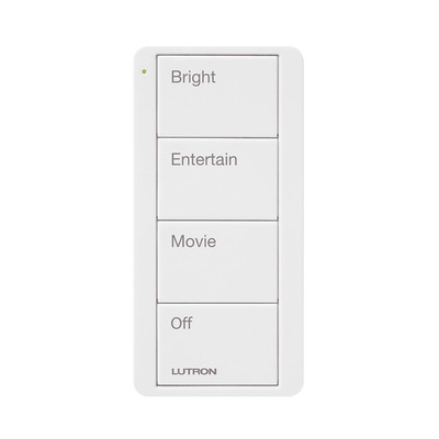 LUTRON ELECTRONICS PJ24BGWHP01 Control inalambrico PICO 4 botones para con escenas ya predefinidas y grabado.