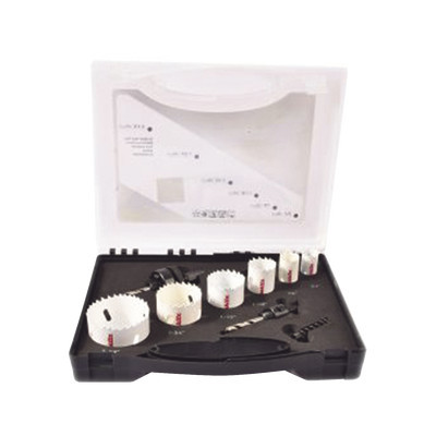 MAKITA D-21870 Kit de broca sierras (3/4 - 2 1/4 in) incluye 6 piezas de broca sierras 2 adaptadores y resorte de expulsion.