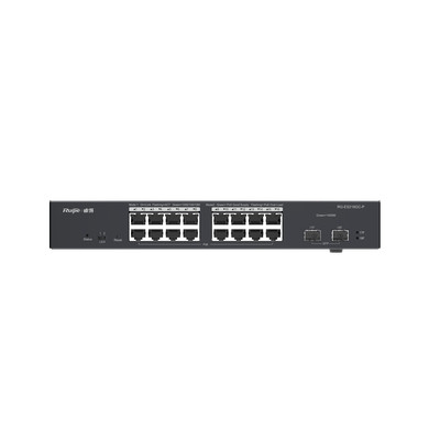 RUIJIE RG-ES218GC-P Switch L2 Administrable PoE con 16 puertos Gigabit PoE 802.3af/at 2 SFP para fibra 1Gb gestion gratuita desde la nube 240w