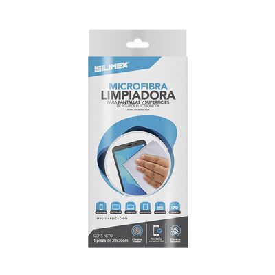 SILIMEX TOALLITA-SECA Toallita seca electrostatica de 30 x 30 cm auxiliar en la limpieza de superficies y/o pantallas de equipos de computo y aparatos electronicos fibra optica limpia sin rayar no dan