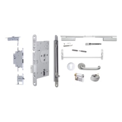 ABLOY PE560PE925KITSYS235 Kit de Cerradura Electrificada / Manija Activa / Barra Antipánico / 24V / Corte de Energía Seguro
