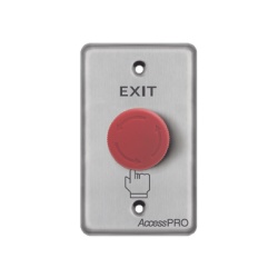 AccessPRO APBSEMC Boton de Paro de Emergencia / Salida de Emergencia / Color Rojo / Tipo Enclavado / NC COM NO / Uso Rudo