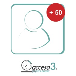 AccessPRO TITANIUM50EMP [BAJO PEDIDO] Expansion de 50 Empleados adicionales para Software Acceso3 - TITANIUM / Compatible con NOMINA