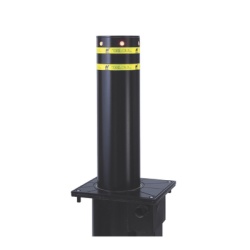 AccessPRO XB-275-C Pilona o Bolardo Neumatico / 100% Acero Pintura Negra para Exterior / Alta Velocidad / 275MM Diametro