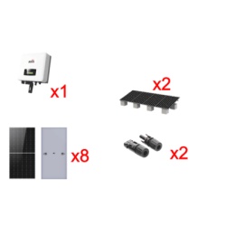 AFORE HNS5000TLKIT1 Kit Solar Interconexion 5kW 220Vca / Inversor AFORE / 8 Paneles de 640W / Montaje Incluido