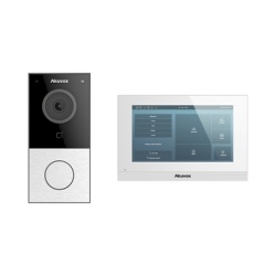 AKUVOX KITAKUVOXWIFI Kit de Videoportero Akuvox WIFI/ Monitor Linux de 7 Pulgadas/ 100% en la Nube / POE / Bluetooth / NFC / Lector de Tarjetas MIFARE / ONVIF / IP65 / Camara 2 MP / Boton con Iluminac