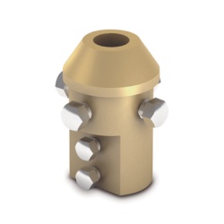APLICACIONES TECNOLOGICAS AT-011-A Adaptador de Punta Pararrayo PDC en Mastil 1 1/2".
