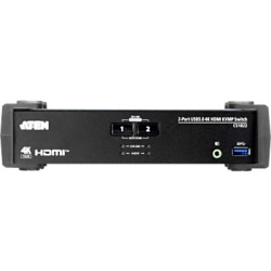ATEN CS1822 Conmutador KVMP / 2 Puertos HDMI / 4K DCI 60Hz / USB 3.1 Gen 1 5 Gbps / Audio Mixer / RS-232