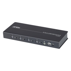 ATEN CS724KM Switch KM USB| 4 Puertos | Boundless Switching | RS232 | Controla 4 Computadoras con 1 Teclado/Mouse